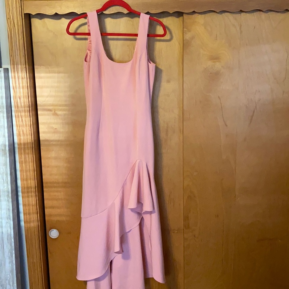 BARDOT Esther Frill Dress in Peachy Pink